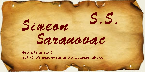 Simeon Saranovac vizit kartica